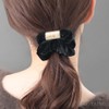 VingTAINE HS-92-G-BE Velour Scrunchie Hair Accessory with Plate, Gold x