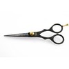 Professional Hairdressing Scissor – eye-catcher Details – Black – 14 cm, with Case