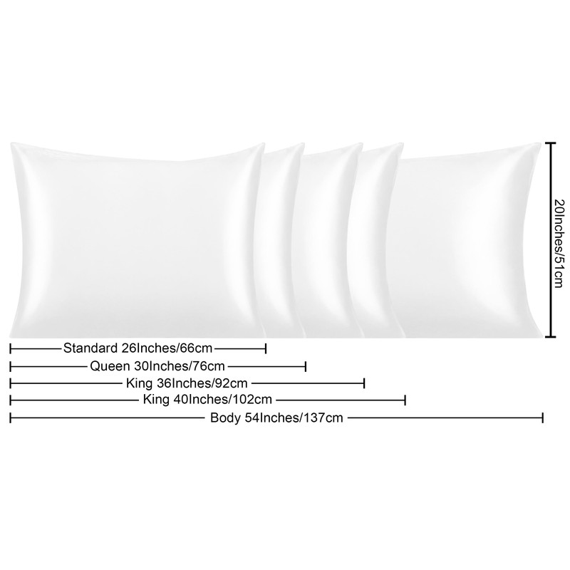 NTBAY 2 Pack Satin King Pillowcases for Hair and Skin,