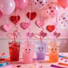 12PCS Love Word-Shaped Plastic Drinking Straws for Bachelorette Decor