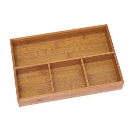 Lipper International 824 Bamboo Wood 4-Compartment Organizer Tray, 11 5/8" x 7 7/8" x 1 3/4"