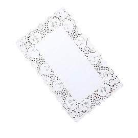 Rectangle Paper Doilies - 12 inch x 16 inch White Lace Disposable Paper Doilies - for Crafts,Cakes,Food, Desserts, 100 PCS
