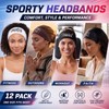 12 Pcs Christian Headbands for Men Women Sweatband Gift
