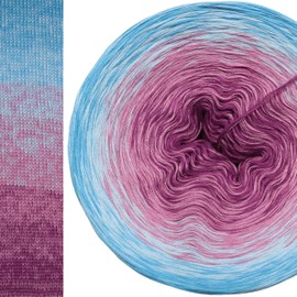 Colour Gradient Yarn, 5, 4 or 3 Ply, Bobbel Wool, Crochet, Knitting, Knitting Yarn, Gradient Yarn (Rosewater - Capri Outside, 4-Ply, 200 g/760 m)