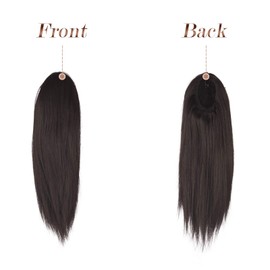 FESHFEN Women’s Ponytail Hair Extension with Drawstring, Long, Straight, Synthetic braid Hair Extensions, Hair Extensions for Women, 30 cm, Dark brown