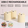 FREEPOWER Rechargeable Flameless LED Votive Candles with Timer Remote -