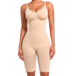 Atbuty Sculpting Bodysuit for Women Shorts Tummy Control Seamless Shapewear Spaghetti Strip Body Shaper…