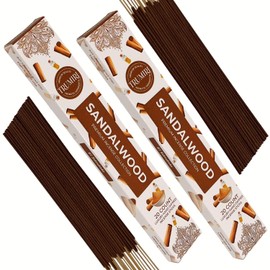 Sandalwood Incense Sticks - Incienso de Sándalo - Total 40 Insence-Sticks - Dual Pack of 20 Insense - Inciensos - Inscents - Natural Non Toxic Ingredients - Incents - Incence - Inscense - Insents