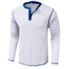 UOUA Men's Henley Shirts Long Sleeve Waffle T-Shirts Casual Button