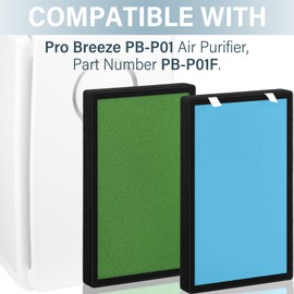 4-in-1 H13 True HEPA Replacement Filter For Pro Breeze Air Purifier PB-P01, 1 PACK.