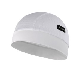 Zylioo XXL Oversize Cycling Skull Cap,Cooling Helmet Liner Sweat Liner, Sun Protection Running Bike Cap Lightweight White