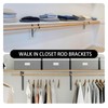 8 Pack Heavy Duty Closet Rod Brackets with Rod Holder