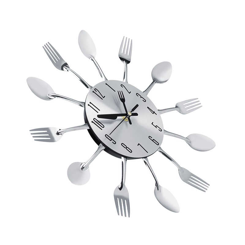 Stainless Steel Cutlery Clock Knife and Fork Spoon Wall Clock
