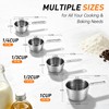 YC Kitchen Measuring Cups Set 4 Piece,Stainless Steel Metal Cups