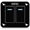 GGTA 2 Gang Rocker Switch Panel Waterproof，12v-24v Aluminum Waterproof Boat