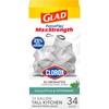 Glad ForceFlex MaxStrength with Clorox Trash Bags, 13 Gal, Eucalyptus,