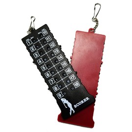 Golf Scorecard 18 Hole Golf Stroke Counter Golf Scorecard Counter 2 Pack Black and Red