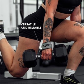 Tuff Lifting Straps - Wrist Straps for Weightlifting, Deadlifts, Powerlifting, and Strength Training - Ideal for Men and Women - GRAY