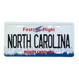 North Carolina License Plate Magnet for Fridge, Collectible State Souvenir, 3.5 x 1.75 Inches