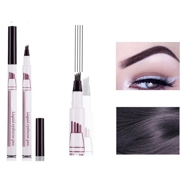 Beavorty Waterproof Eyebrow Pen Four-pronged Brow Pencil for Women Natural