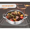 Inqibee 5 QT Hybrid Tri-Ply Stainless Steel Ceramic Coating Non