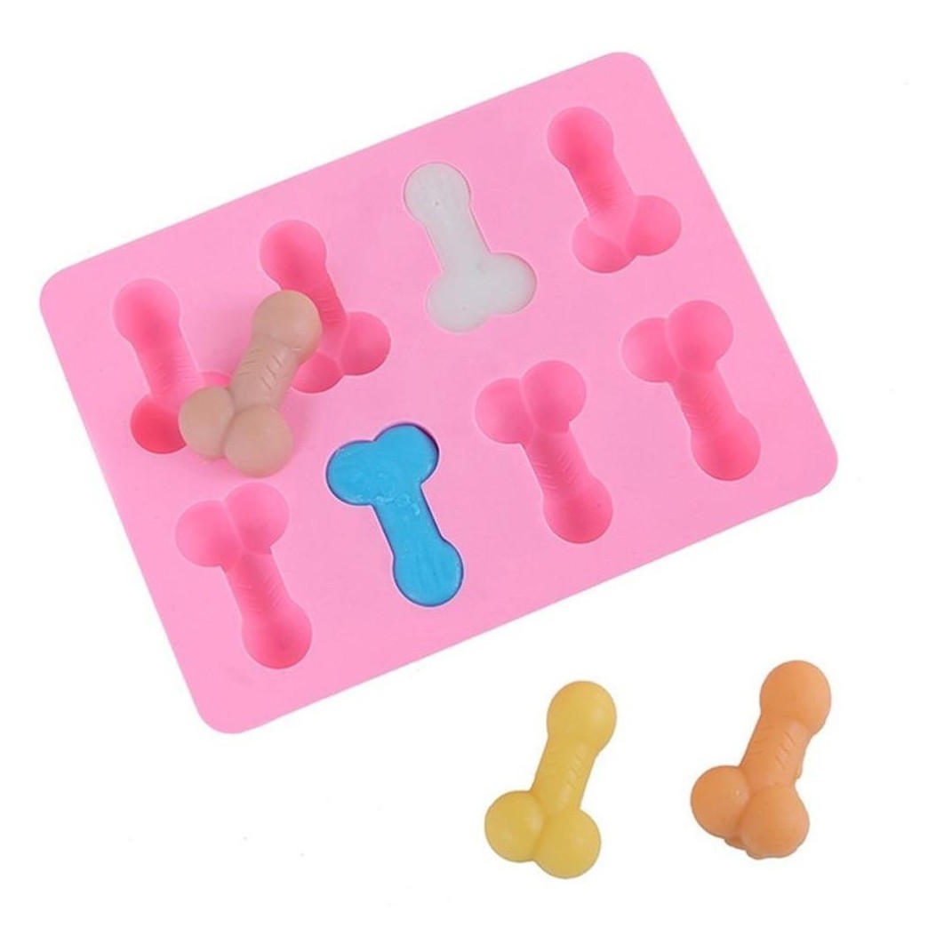 Zomup Fancy Gift Sex Erotic Penis Silica Gel Cake Mold Ice Mold Baking Tools Bakeware Pan Tray Racy Party Food Mold (Pink)