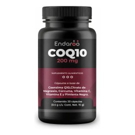 Coq10 Coenzima Q10 200 Por Porción Cápsulas