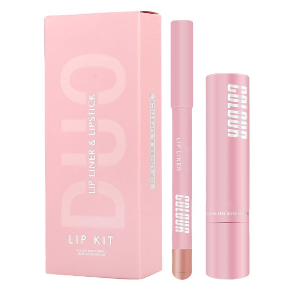 Lipstick Liner Combo, Lip Gloss Kit for Women Moisturizing Velvet