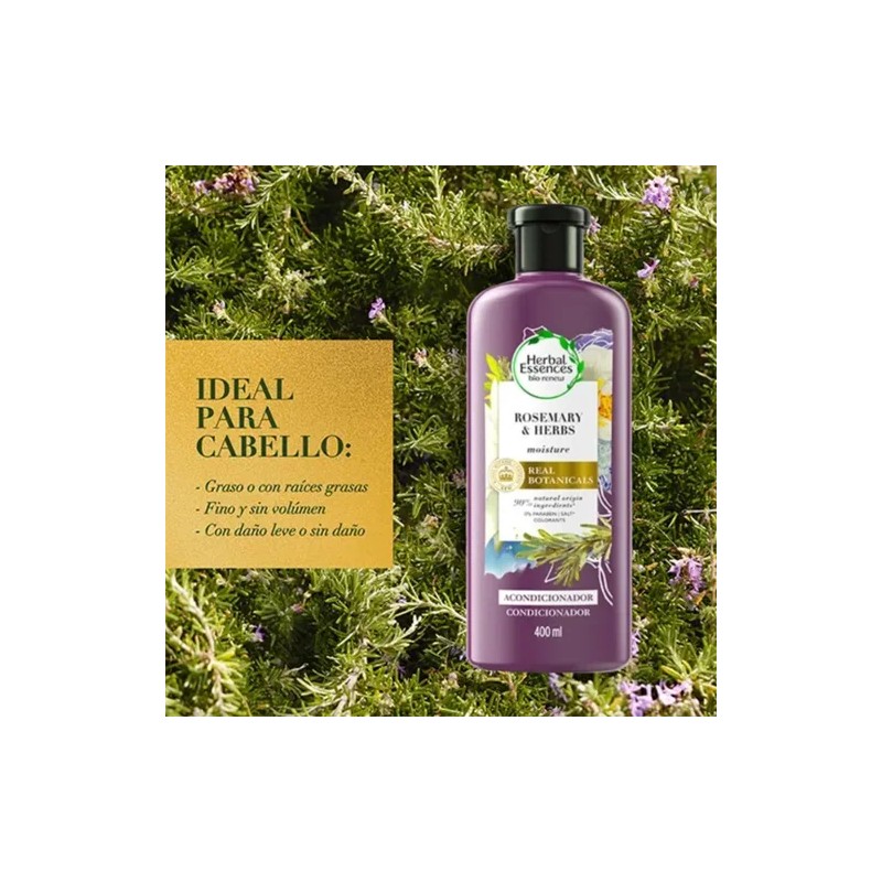 Acondicionador Herbal Essences Bio:Renew Rosemary & Herbs 400 ml