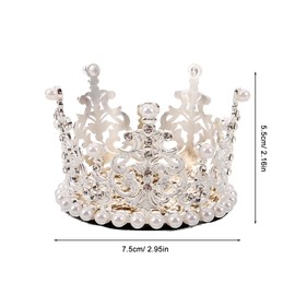 TOPPERFUN Crown Ornaments, Self Adhesive Motorcycle Cute Accessories, Reusable Princess Rhinestone Crown for Motorcycle Electric Vehicle Ski Decoration