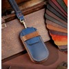 KUNIO Car Key Case Fits Mini Leather, blue
