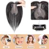 RUNRAYAY Real Human Hair Topper, 360° 3D Coverage Human Hair
