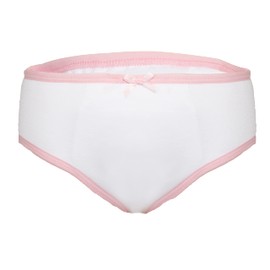 P&S Healthcare - Upsy Daisy Girls Reusable Incontinence Brief - White, X-Large, 1 pc, 83g, Waterproof, Solid, Latex Free, Cotton, UK Made, 9-10 yrs (24-28" - 61-71cm), Urine Protection