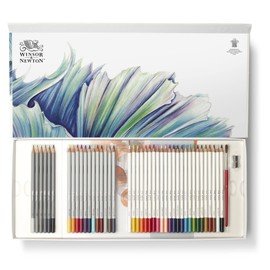 Winsor & Newton Studio Collection Artist Pencils, Mixed Pencil Box Set, 45 piece