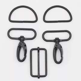 SLANTASTOFFE BRINGEN SIE UNSEREM STOFF LEBEN Bag Accessories Set Metal Width 40 mm (Black)