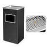 BEAMNOVA Trash Can Indoor Outdoor Black Stainless Steel Commercial Garbage