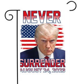 Homiguar Trump 2024 Flag, 3 Ply - Double Sided, 12x18 Inches, Take America Back, Never Surrender Flags, Durable & Vivid Color (NS-Vertical)