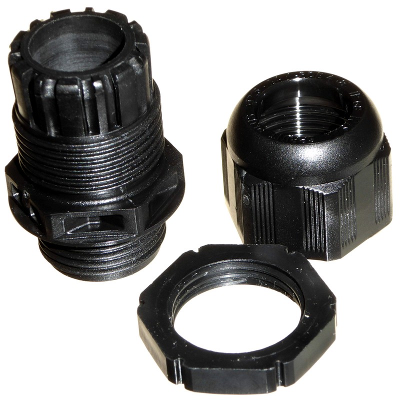 Wiska Sprint 20mm IP68 Compression Glands for Cables 7, Black