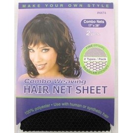 Annie Combo Weaving Hair Net Sheet Fine/Regular (17"X14") #4474