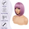 BATISI Purple Pink Bob Wigs for Women 12 Inch Short
