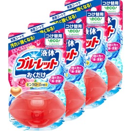 [Bulk Purchase] Liquid Blue Toilet Tank Aromatic Cleaner, Pink Rose Scent, Refill 2.4 fl oz (70 ml) x 4 Packs