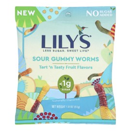 UD_Lilys Sour Fruit Gummy Worms Case of 12-1.8 Oz Fruit & Vegetable Snacks