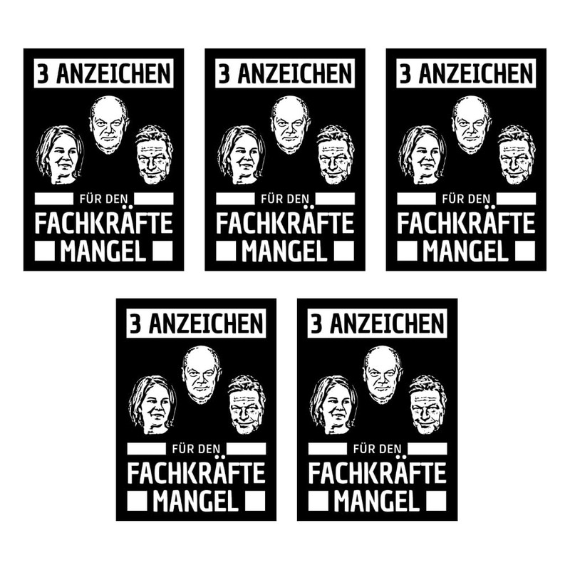 Generisch Anti Government Sticker 5 x Stickers Anti Scholz Anti