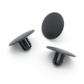 VVO Fasteners- Black Plastic Bonnet Insulation & Soundproofing Clips for Ford EcoSport, Escort, Fiesta, Focus, Fusion, Ka+ / Figo, Mondeo, Puma, Transit Connect, (Pack of 10)