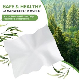 Toalla Facial Desechable Comprimida Toallitas Desmaquillantes, Mini Paños Biodegradables para Toallitas Quitar Maquillaje Kit de Viaje para Travel Ess