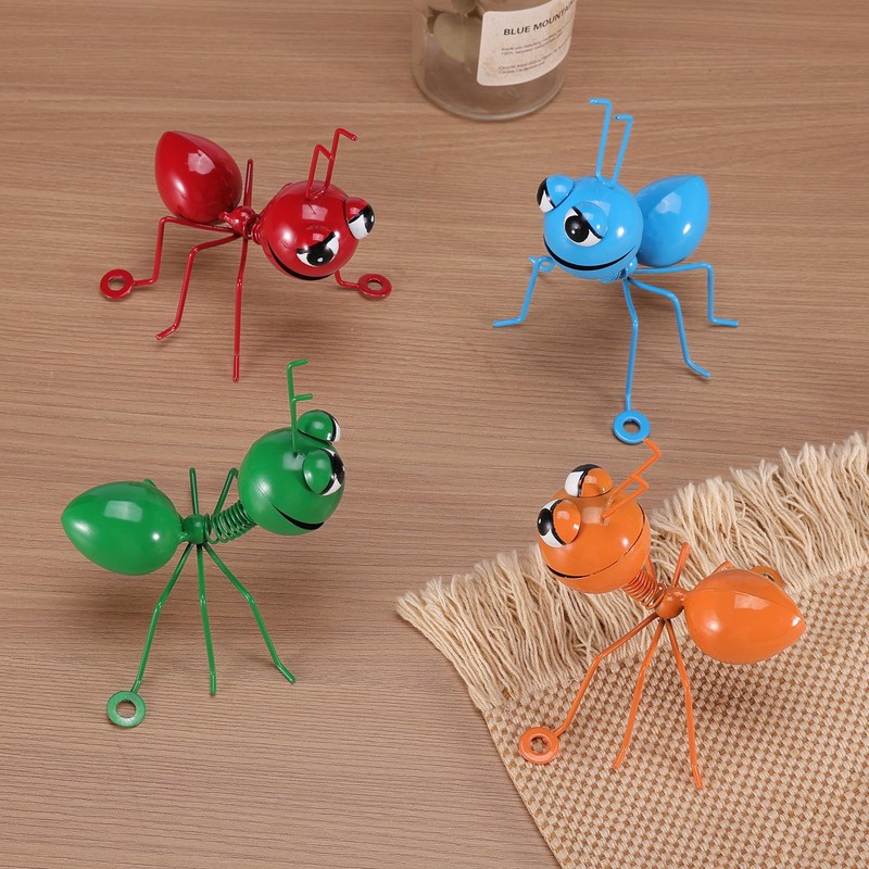 Metal Ants Set of 4 Garden Decor Outdoor Statues Wall
