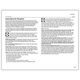 ComplyRight 1095-B Tax Forms, Employee/Employer Copy of Health Coverage | Laser | 8-1/2” x 11” | ACA Form | 50 Pack