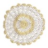 Pack of 6 Round Crochet Doilies Traditional Cotton Table Linen