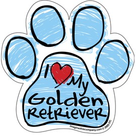 Imagine This Scribble Paw Magnet, Golden Retriever