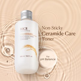 The Face Shop Rice & Ceramide Moisturizing Facetoner Enriched With Rice Extracts To Brighten The Skin Suits All Skin Types, 150 ml